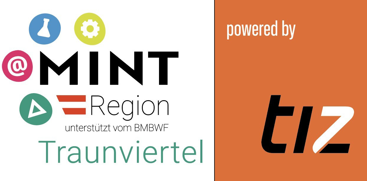 MINT Region Traunviertel unterstützt vom BMBWF, powered by tiz